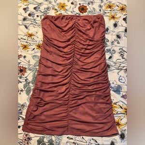 Charlotte Russe, Elegant Ruched Mauve Dress size xl nwot